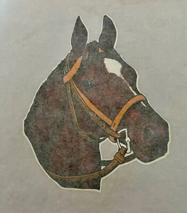 Original Vintage 1976 Horse Head Iron On Transfer - Picture 1 of 2