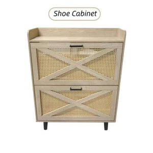 3 Tier Shoe Rack Shelf Storage Closet Organizer Dustproof Cabinet with Cover NEW - Picture 1 of 2
