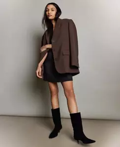 Kenneth Cole, Damen Twill Boyfriend taillierte Jacke, in Medium Rinde, Größe L - Bild 1 von 3