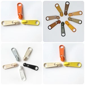 Sliders Genuine YKK #4.5 Long Pull Non-Lock Metal Enamel Sliders (pkt of 5) NEW - Picture 1 of 30