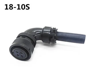 Mitsubishi Servo Motor 4-pin Aviation Plug MR-PWCNS4  Connector 18-10S Elbow - Picture 1 of 5