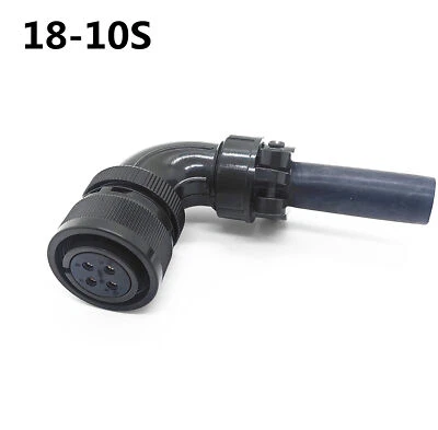 Mitsubishi Servo Motor 4-pin Aviation Plug MR-PWCNS4 Connector 18-10S Elbow