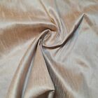 Plain Raw Silk Faux Dupion 100% Polyester Upholstery Fabric Bridal Material 44"
