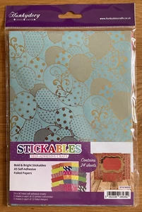 Hunkydory Stickables A5 Self-Adhesive Foiled Papers - Bold & Bright (24 Sheets) - Picture 1 of 3