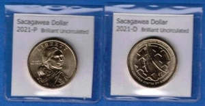 Sacagawea Dollars: 2021-P and 2021-D from Mint Rolls - Picture 1 of 1