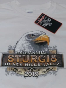 Camiseta Para Hombre Mediana Sturgis 79 Aniversario Moto Rally 2019 Gráfica Nueva - Imagen 1 de 7