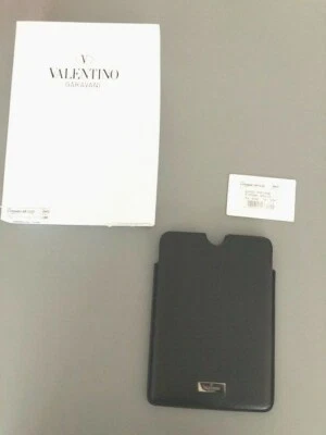 VALENTINO Black Leather case cover for IPAD mini, Kindle, Tablet, NEW - Image 1 of 4