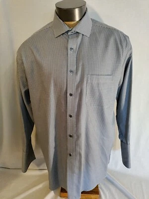 Camisa de vestir Tasso Elba gris pata de gallo Oxford 100 % algodón manga larga XL NUEVA SIN ETIQUETAS Foto 1 de 4