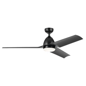 Kichler 54" Fit Ceiling Fan, Satin Black/Satin Natural Black - 310254SBK - Picture 1 of 1