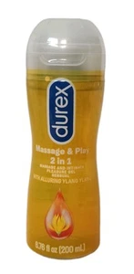 Durex Sensual Massage Lubricant Gel with Ylang Ylang Extract 6.7oz - Picture 1 of 3