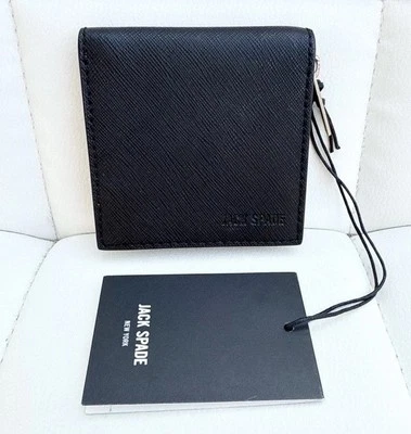 NWT Jack Spade Barrow Leather Black Coin Case Wallet Pouch Zip Around W6RU0269 - Image 1 of 4