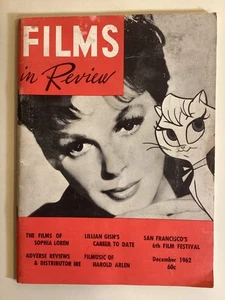 Films in Review December 1962 Judy Garland Cover, Lilian Gish, Harold Arlen - Picture 1 of 12