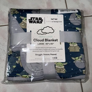 Little Sleepies Star Wars Grogu Cloud Blanket - Picture 1 of 3