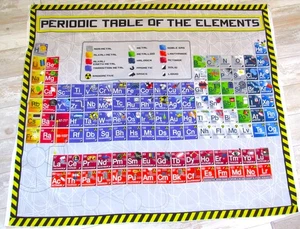 Periodensystem der Elemente Stoff Traditionen Panel Chemie Wissenschaft Quilt - Bild 1 von 3