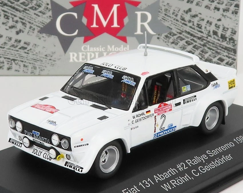 MODELLINO AUTO STATICO CMR FIAT 131 ABARTH RALLY SANREMO 1980 ROHRL SCALA 1/43 - Immagine 1 di 4