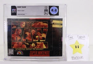 WWF Raw Super Nintendo SNES New 1994 Factory Sealed WATA Graded 8.0 B+ POP 2 - Picture 1 of 4