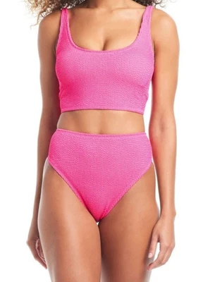 Conjunto de traje de baño bikini bralette de 2 piezas para mujer Bar III, rosa caramelo, mediano Foto 1 de 3