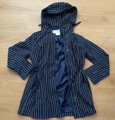 CHEER Übergangsjacke Gr.36 NEU! Mantel leicht &weich, Dunkelblau/Weiß gestreift - Bild 1 von 4