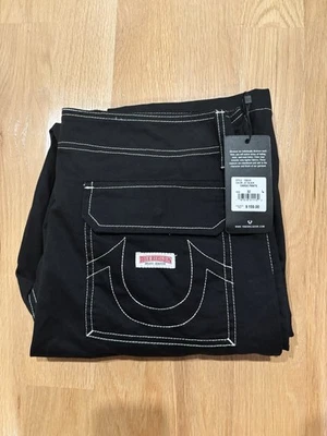 Pantalones cargo True Religion negro azabache para hombre talla 32 X 32. Nuevo con etiqueta. Foto 1 de 4