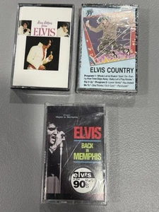 Vintage Elvis Cassette Tape Lot Love Letters from Elvis Country Back In Memphis - Imagen 1 de 9
