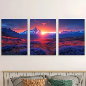3pcs Stunning Andes Landscape at Dusk Wall Art Canvas  Unframed/Framed - Bild 1 von 8
