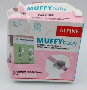 NUEVAS Orejeras Alpine Muffy Baby Rosa/Blanco Oreja Máxima Protección Auditiva - Imagen 1 de 2