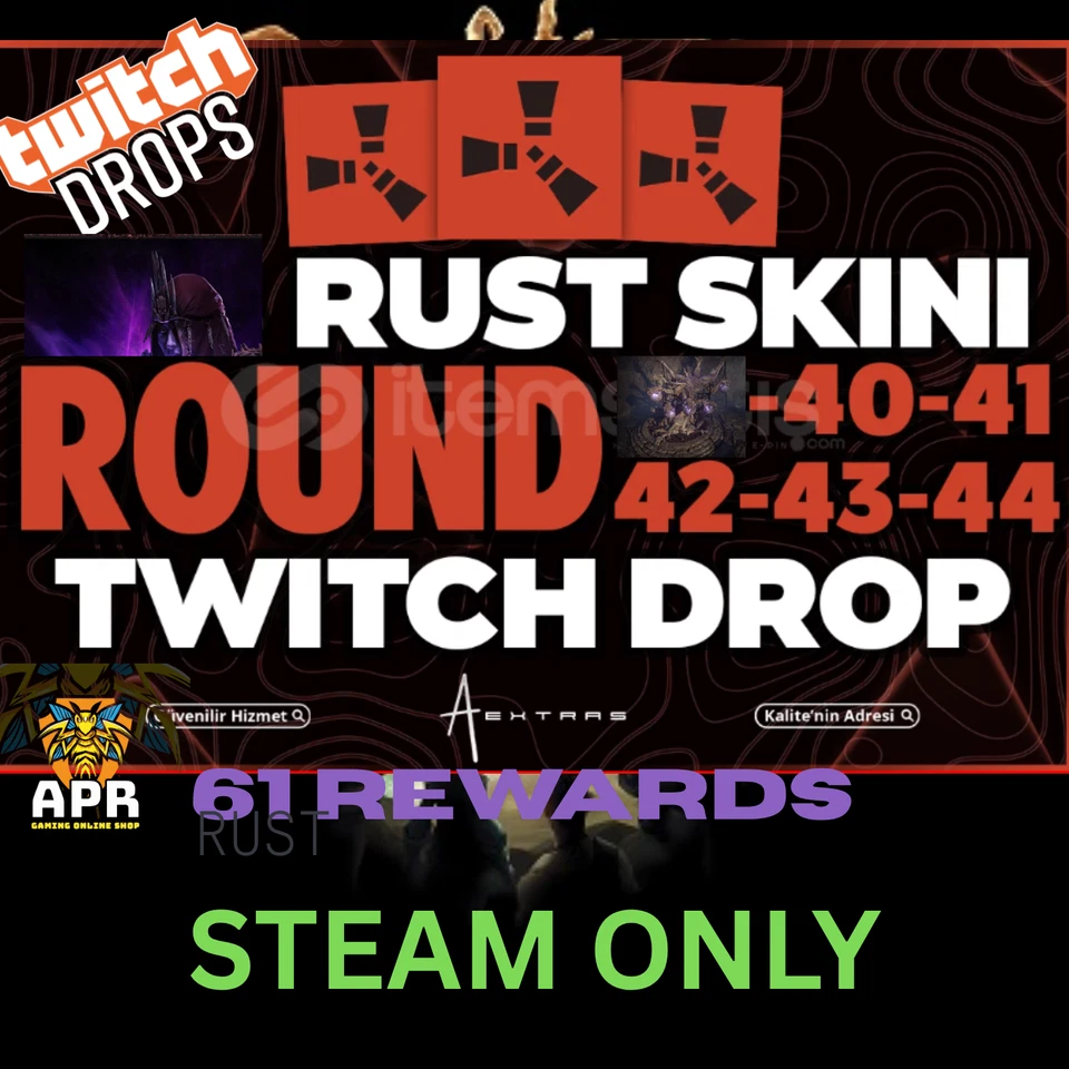 🌏RUST🌟TW DROPS x68 ITEMS✅40-41-42-43-44 ROUNDS ✅STEAM ONLY - Image 1 of 1