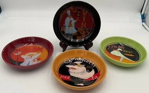 Antonino Collection 4er Set Pastaschalen mit italienischem Thema mehrfarbig  - Bild 1 von 11