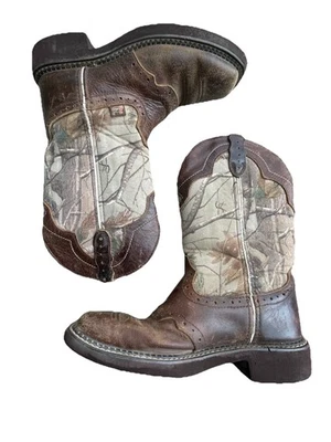 Botas occidentales Justin Gypsy Raya GY9609 para mujer 7,5B corteza envejecida RealTree camufladas Foto 1 de 4