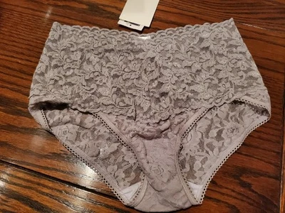 NUEVO CON ETIQUETAS BRAGAS HANKY PANKY ENCAJE ELÁSTICO RETRO V-KINI 9K2124 ACERO S Foto 1 de 2