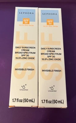 Sephora Daily Mineral Sunscreen Cream SPF 30 1.7fl.oz EXP 12/2025 Set/2 - Image 1 of 4