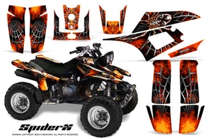 KIT GRÁFICO YAMAHA WARRIOR 350 CALCOMANÍAS CREATORX PEGATINAS ARAÑA NARANJA - Imagen 1 de 1