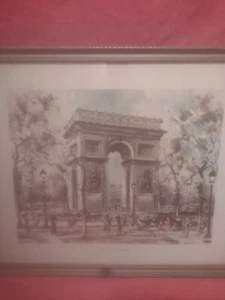 Signed Print, Maurice Legendre. Paris -L' ARC DE TRIOMPHE' - Picture 1 of 14