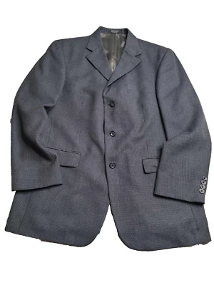 Blazer de lana azul marino OSCAR DE LA RENTA abrigo deportivo traje chaqueta para hombre 42R Foto 1 de 4
