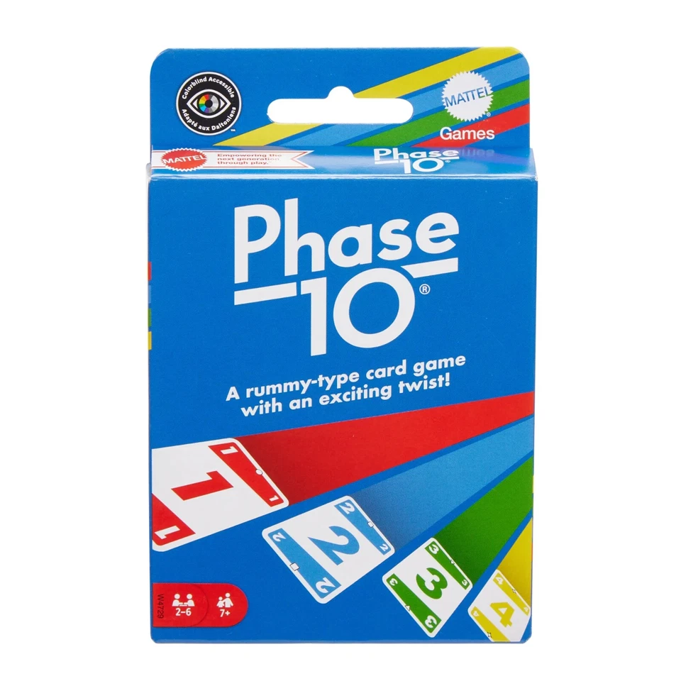Phase 10 Card Game, Family Game Challenging & Exciting Rummy-Style Play All Ages - Image 1 of 4