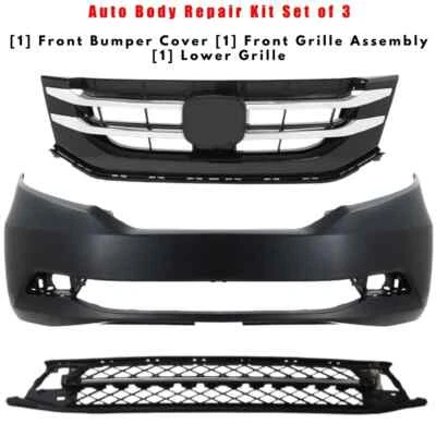 Kit de montaje de cubierta de parachoques delantero fascia y rejilla para Honda Odyssey 2014-2017 Foto 1 de 4