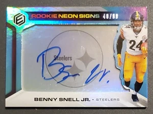 BENNY SNELL JR. 2019 PANINI ROOKIE NEON SIGNS AUTO BLUE RC #D 40/99 - Picture 1 of 2