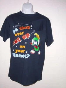 MARVIN MARTIAN SHUT UP T SHIRT navy pic S or M - Bild 1 von 1