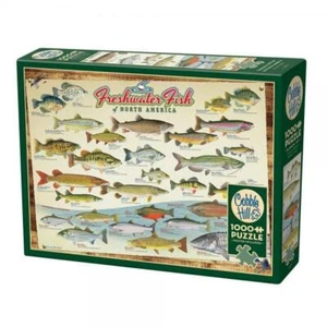Freshwater Fish Jigsaw Puzzle 1000 pc NIB Cobble Hill Made in America - Picture 1 of 1
