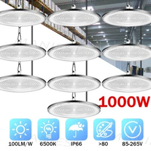 10X 1000W UFO LED Iluminación de nave Lámpara industrial High Bay Foco de nave Lámpara - Imagen 1 de 12