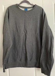  Reebok Fleece Crew Pullover Sweatshirt Herren anthrazit grau XL mit weißen Flecken neu - Bild 1 von 6