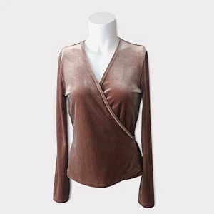 Madewell Velvet Wrap Top Blouse Long Sleeve Size S - Picture 1 of 8