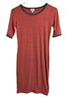 NWT LuLaRoe Julia short sleeve Dress Size XXSmall Size XXS Red Gray EUC