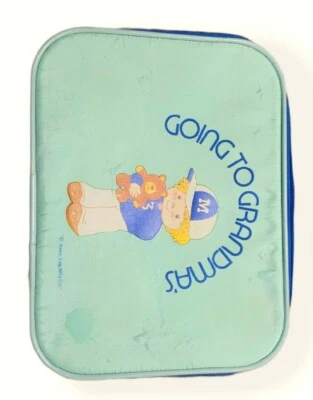 Bagagem de viagem vintage azul água para crianças da vovó - Imagem 1 de 4