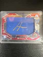 2022 Elements Aidan Hutchinson Rookie Neon Signs Auto /35 Rookie Card Patch Lion