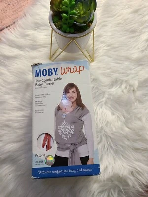 ¡Nuevo! Portabebés Moby Wrap The Comfortable - Gris Victoria 100% Auténtico Foto 1 de 4