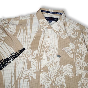 Camisa De Colección Phat Farm Hombres Abotonada 3XL Amarilla Floral Hawaiana Manga Corta - Imagen 1 de 7