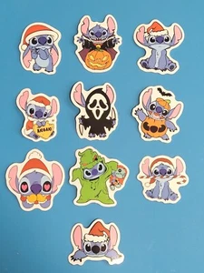 STICKERS x 10 Lilo and Stitch Character Holiday Stickers Disney Decals ToonH - Picture 1 of 24