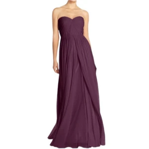 Jenny Yoo Aidan Convertible Luxe Chiffon Gown Plum Dress Size 10 NWT - Picture 1 of 4