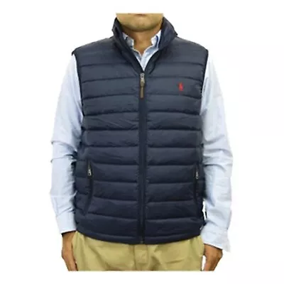 Polo Ralph Lauren Packable Puffer Down Vest Jacket - Navy (Red) - - Image 1 of 3